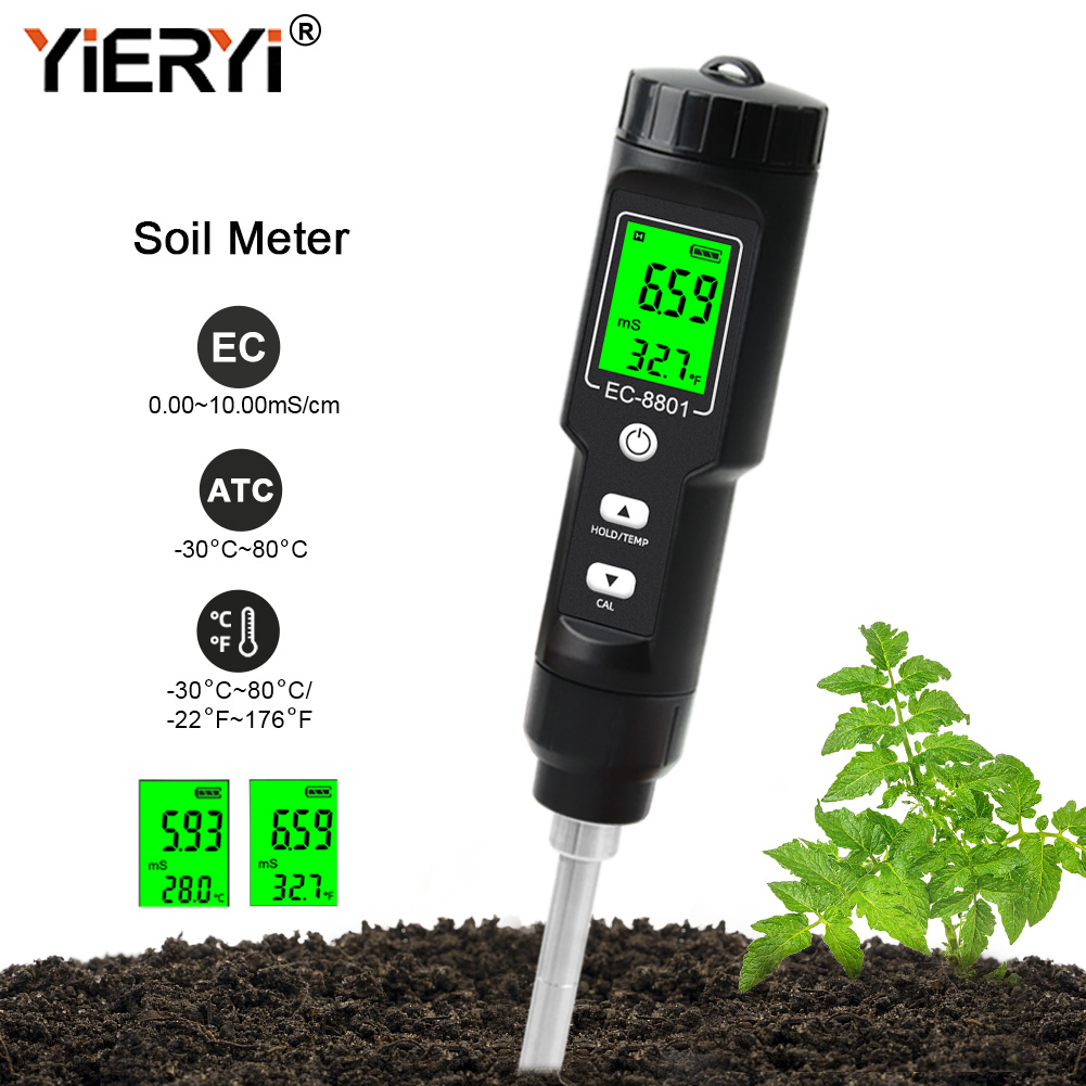 Agriculture Farming Hand Tools - Yieryi EC/TEMP Bodentester 0,00–10,00 MS/cm Hand