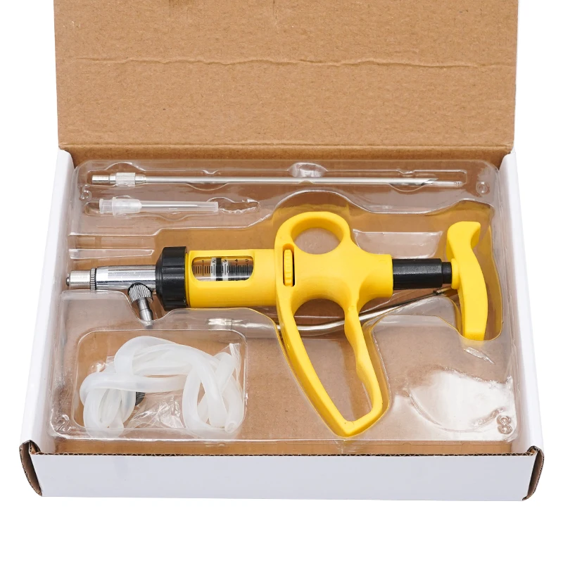 Veterinary Syringe Gun - 1 Set 5ml/10ml Einstellbare Kontinuierliche Spritze,