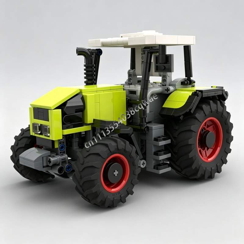 Agriculture Farming Education - 658-teiliges Technik-Farmtraktor-Modell MOC, individuelles Puzzle, landwirtschaftliches