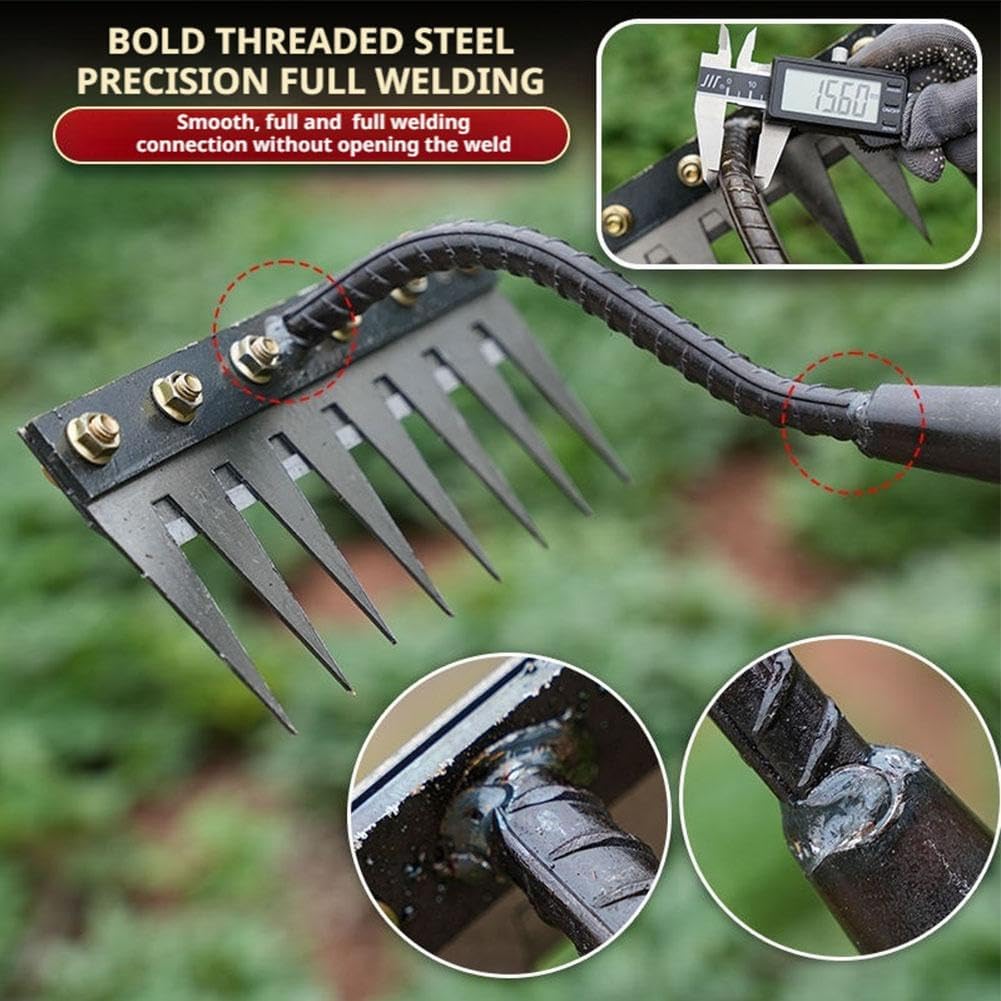 5/6/7/8 Zähne Metallrechen Gar – Agriculture Farming Hand Tools Bewertung und Preis